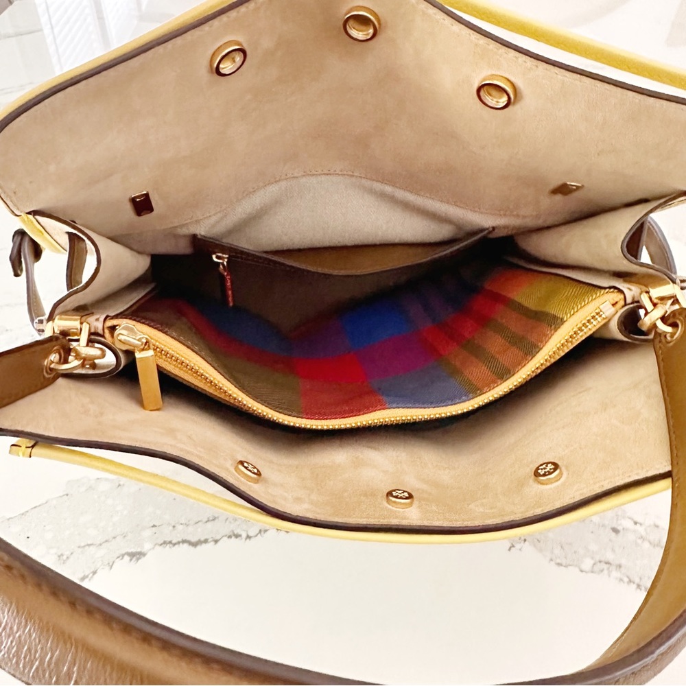 Tory Burch Lee Radziwill Raincoat Double Bag Satchel - Picture 9 of 16